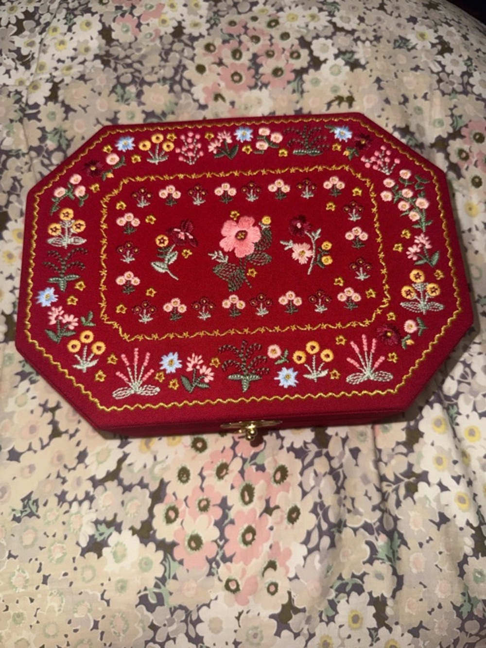 Gemma Embroidered Jewelry Box - Picture 5 of 10